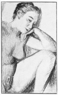 Étude de nu, femme assise