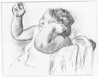 Femme accoudée