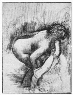 Femme sortant du bain