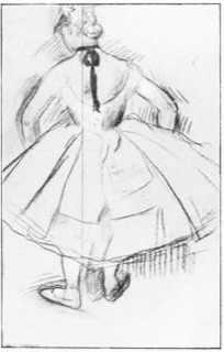 Danseuse vue de dos