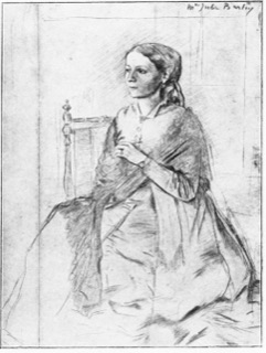 Femme assise dans un fauteuil
