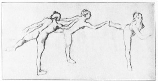 Trois danseuses en maillot.