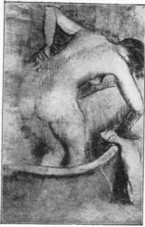 Le bain, femme s'épongeant.