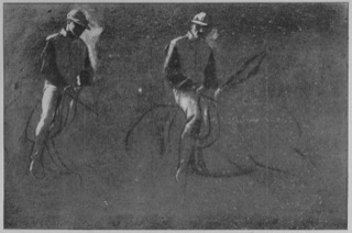Deux jockeys.