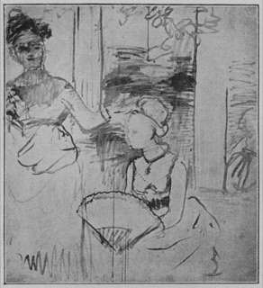 Au café-concert (la femme à l'éventail)
