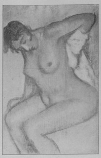 Femme nue s'essuyant