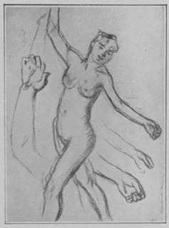 Femme nue — étude de bras
