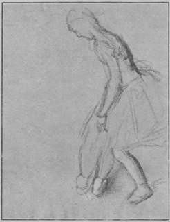 Danseuse vue de profil