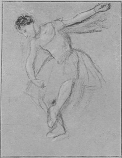 Danseuse vue de profil