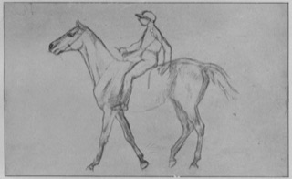 Jockey, vu de profil