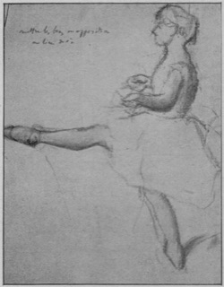 Danseuse vue de profil