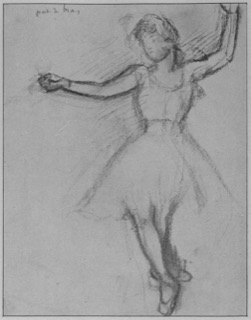 Danseuse, le bras droit tendu