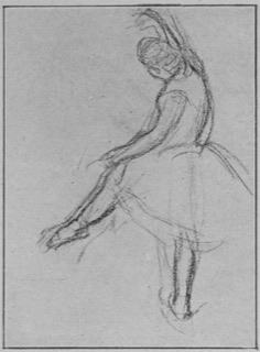 Danseuse vue de profil.