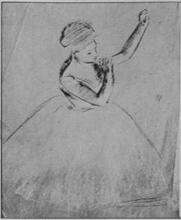 Danseuse vue de profil