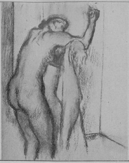 Femme s'essuyant