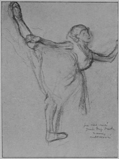 Danseuse vue de profil