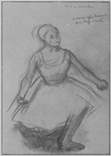 Danseuse agenouillée.