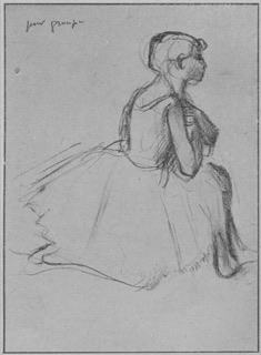 Danseuse vue de profil.
