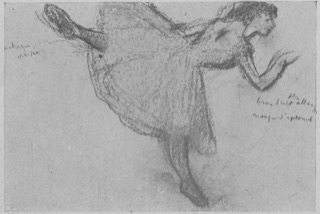 Danseuse vue de profil