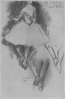 Les pointes. — Étude de jambes.