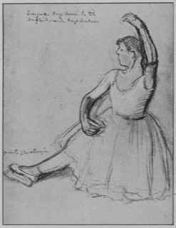 Danseuse vue de profil