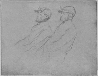 Deux jockeys (buste)