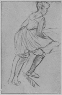 Danseuse montant un escalier