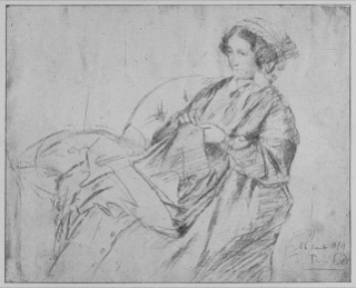 Femme cousant