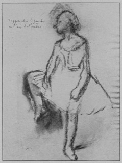 Danseuse vue de profil