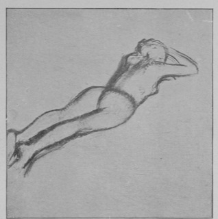 Femme nue couchée.