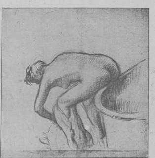 Après le bain : femme s'essuyant.