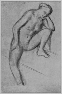 Femme nue assise