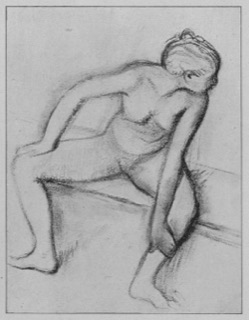 Étude de nu (femme assise)