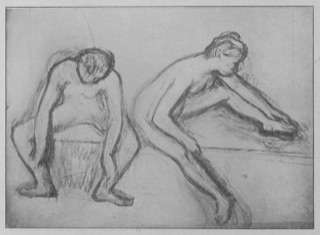 Femmes nues assises (étude de danseuses)