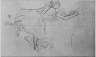 Danseuse vue de profil