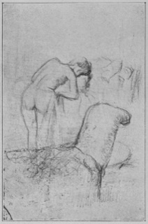 Après le bain, femme s'essuyant