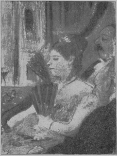 Au théâtre; spectateurs dans une loge.