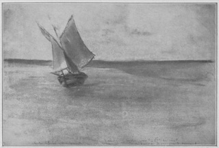 Bateau de pêche à l'entrée du port de Dives