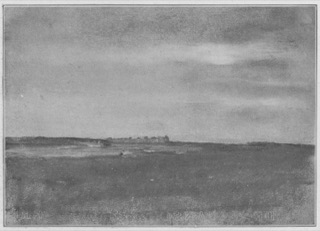 Paysage, soleil couchant