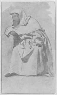 Moine assis