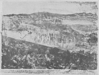Cortége sur une route aux environs de Florence