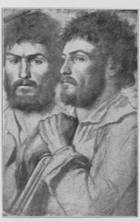 Deux têtes d'homme (d'aprés un tableau ancien de l'école italienne)