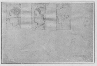 Études pour un portrait de femme.