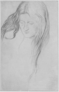 Tête de jeune femme.