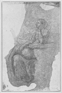 Femme accoudée.