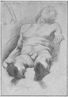 Homme nu couché