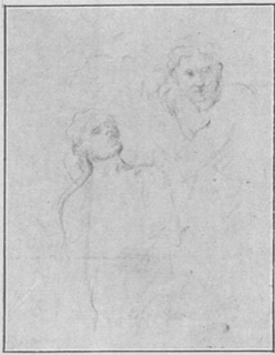 Homme nu (deux croquis)