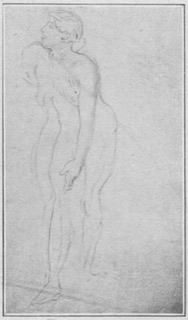 Femme nue debout.