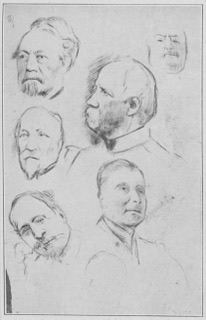 Six études de têtes d'hommes