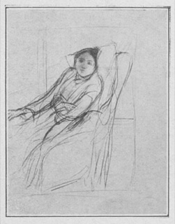 Femme assise dans un fauteuil